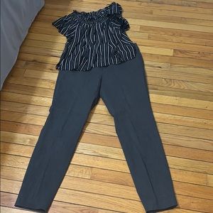 Heather grey ankle length dress pants